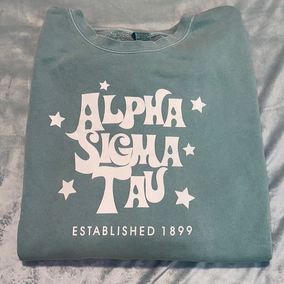 Comfort Colors Sweaters - Alpha Sigma Tau Crew Neck